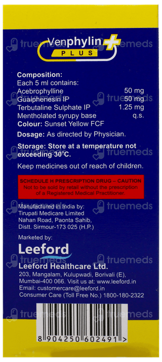 Venphylin Plus Syrup 100Ml